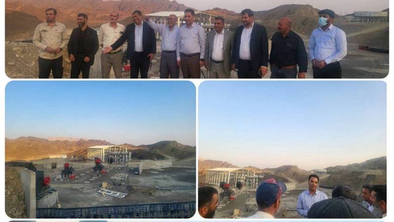 بازدید فرماندار جیرفت و مدیرکل صمت جنوب کرمان از کارخانه مس مطاع